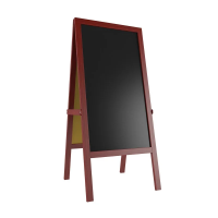 Штендер Attache 480х900мм, магнитно-меловой, коричневая рама