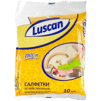 Салфетки хозяйственные Luscan универсал. вискоза 60-70г/м2 30х25 см 10шт/уп