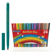 Фломастеры для рисования Centropen Rainbow Kids 24 цвета, смываемые