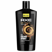 Гель для душа 610 мл, AXE 'Dark temptation' (Черный шоколад), защита от запаха пота