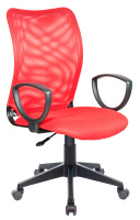 Кресло Бюрократ CH-599AXSN красный TW-35N сиденье красный TW-97N сетка/ткань крестов. пластик