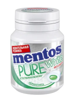 Жевательная резинка Mentos Pure White Нежная мята, 54г