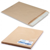 Пакет почтовый бумажный плоский Курт C4 крафт, 229х324мм, 90г/м2, 25шт, стрип