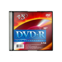 Диск DVD-R Vs 4.7Gb, 16x, Slim Case, 5шт/уп