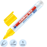 Маркер для стеклянных досок EDDING E-95/005 желтый 1,5-3мм круг.наконечник