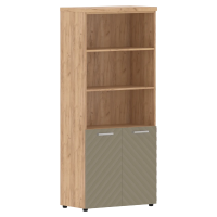 Шкаф с комплектом малых дверей и топом TLHC 85.5 Капучино/Дуб Бофорд Z 854х452х1968 TORR LUX