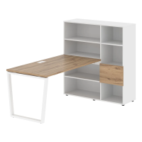 Рабочая станция EVRST 1215 Дуб Денвер светлый/Белый 1990х1250х1355 EDIS