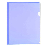 Папка-уголок Бюрократ синяя прозрачная, A4, 100мкм, E100BLU