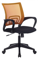 Кресло офисное Бюрократ CH-695N сетка/ткань, оранжевая TW-38-3, черная TW-11