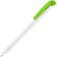 Ручка шариковая Favorite белая с зеленым