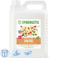 Мыло жидкое Synergetic Миндальное молочко канистра 5л, канистра  гипоаллергенное, биоразлагаемое