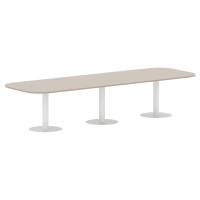 Конференц стол ПРГ-7 Мокачино/Белый 3600х1200х750