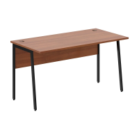 Стол прямой СП-3P Орех Французский/Черный 1400х720х755 IMAGO PLUS