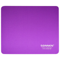 Коврик для мыши SONNEN 'PURPLE', резина + ткань, 220х180х3 мм, 513307