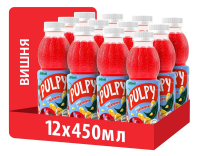 Напиток сокосодержащий Pulpy вишневый с мякотью, 450мл x 12 шт