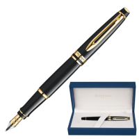 Перьевая ручка Waterman Expert Black GT 0.8мм, черный/золотой корпус, S0951640