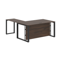 Стол руководителя ECT 1619H Дуб Денвер темный/Антрацит 1600х1900х750 ENIO