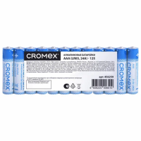 Батарейки алкалиновые 'мизинчиковые' КОМПЛЕКТ 12 шт., CROMEX Alkaline, AAA (LR03, 24A), спайка, 4562