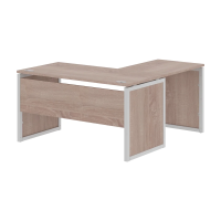 Стол угловой XQPCT 1415 Дуб Сонома/Алюминий 1400х1500х750 XTEN-QP