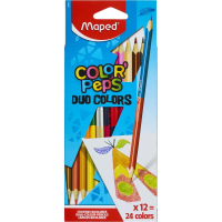 Набор цветных карандашей Maped Color Peps 24 цвета, двусторонние, 829600