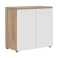 Шкаф с глухими малыми дверьми MLC 85.1 Белый/Дуб Денвер светлый 854х423х821 MORRIS TREND