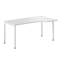 Стол прямой Skyland Xten-S XSCET 169, эргономичный, правый, белый/белый полуматовый, 1600х900х750мм