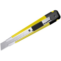 Нож канцелярский 18 мм Berlingo 'Hyper' + лезвия сменные 10шт, желтый, европодвес