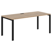 Стол прямой EUST 1780 Дуб Денвер светлый/Черный 1760х800х750 EDIS