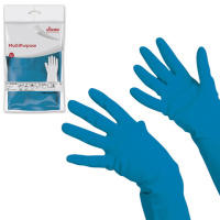 Перчатки латексные хозяйственные Vileda Professional многоцелевые XL, синие, 102590