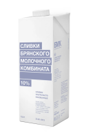 Сливки Брянский молочный комбинат ультрапастеризованные 10%, 1кг