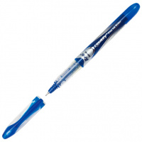Ручка-роллер Beifa A Plus Liquidly синяя, 0.33мм, бело-синий корпус