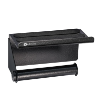 Держатель туалетной бумаги Merida Stella R U3CS.R, черный, с полкой