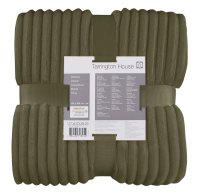 Tarrington House Плед Print фланелевый оливковый, 150 x 200см