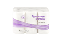 Туалетная бумага Vclean Premium 3 слоя, 4 рулона, 17,5 м, белая