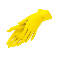 Резиновые перчатки Metro Professional хозяйственные желтые, 5 пар, размер L