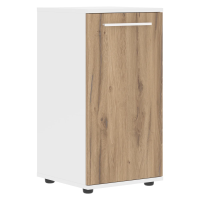 Шкаф малый узкий ELCS 42.1 Дуб Денвер светлый/Белый/Белый 426х430х832 EDIS