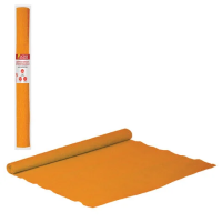 Бумага гофрированная (креповая) ДЛЯ ФЛОРИСТИКИ, 110 г/м2, ОРАНЖЕВАЯ, 50х250 см, ОСТРОВ СОКРОВИЩ, 129