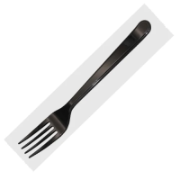 Вилка одноразовая Озлп/взлп 18см, черная, в инд.упаковке, 600шт/уп