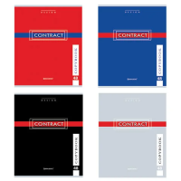 Тетрадь Brauberg Contract, А5, 48 листов, в клетку, на скрепке, мелованный картон/ лак