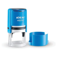 Оснастка для печати оттиск D= 42 мм, синий, TRODAT IDEAL 46042, подушка, корпус синий, 125310