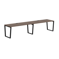 Стол 2-х местный EVWST 3580 Дуб Денвер тёмный/Черный 3526х800х750 EDIS