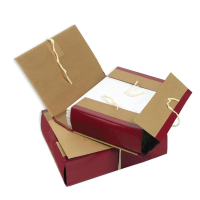 Архивная папка на завязках Attache красная, 120мм, бумвинил