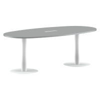 Конференц стол ПРГ-3 Металлик/Белый 2200х1100х750