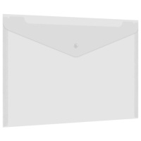 Папка-конверт с кнопкой А4, BRAUBERG 'UNIVERSAL', до 100 листов, прозрачная, 0,15 мм, 273070