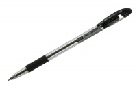Шариковая ручка Cello Pronto черная, 0.7мм, прозрачный корпус