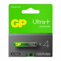 Батарейка Gp Ultra Plus AAA LR03, 1.5В, алкалиновая, 4шт/уп