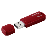 Память Smart Buy 'Clue'  64GB, USB 2.0 Flash Drive, бордовый