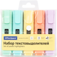 Набор текстовыделителей Officespace набор 5 цветов, 1-5мм, пастельные цвета