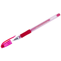Ручка гелевая Crown Hi-Jell Needle Grip красная, 0.7мм