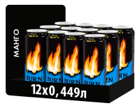 Напиток энергетический Burn Манго, 449мл x 12 шт